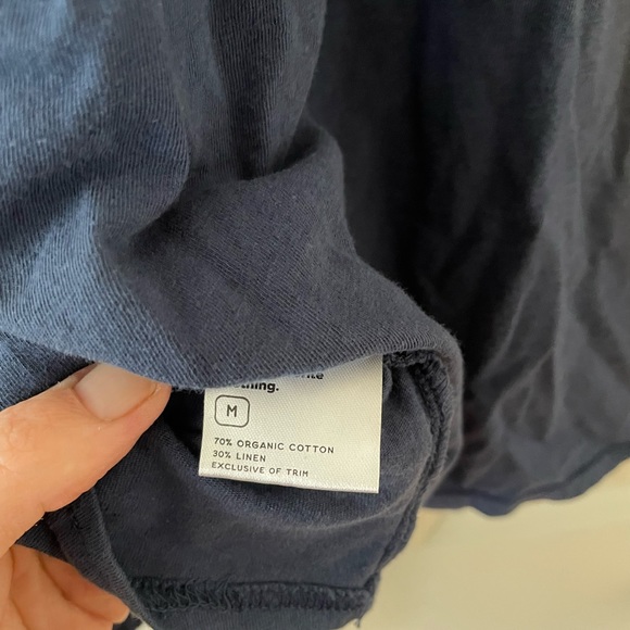 Pact women’s blue long sleeve poet top button up medium organic cotton - Picture 4 of 6